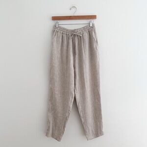 Magic Linen Oatmeal Flax 100% Linen Pants Pull On Style Women's Size Medium